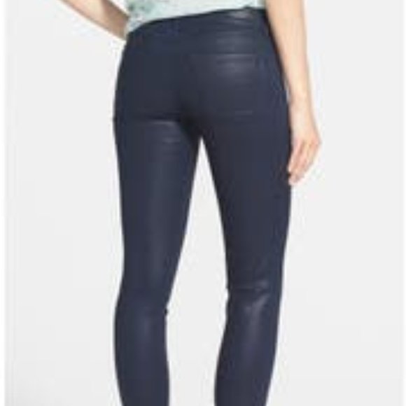 Articles of Society Mya Coated Blue Skinny Jeans - Size 28 - Picture 2 of 12
